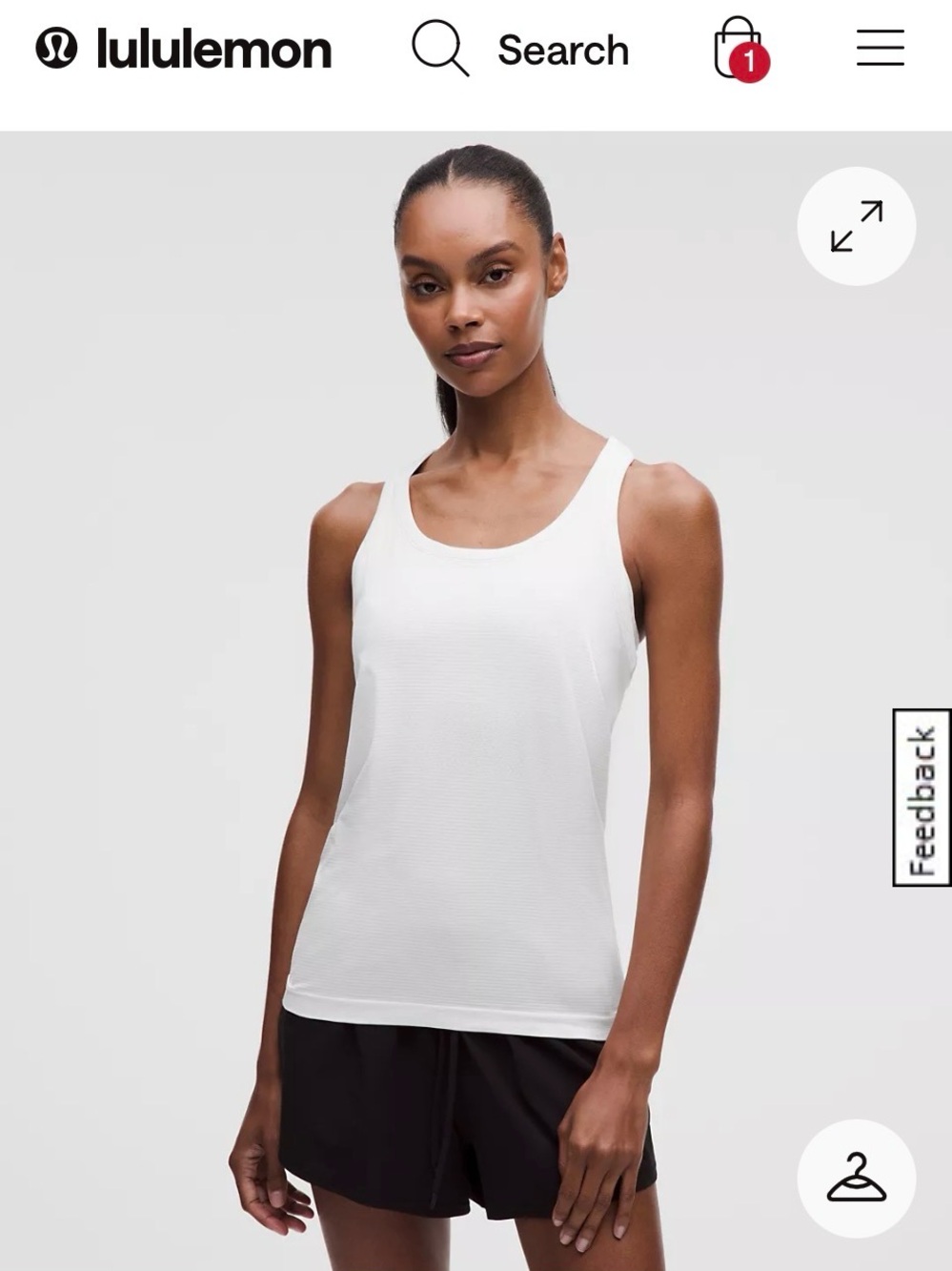 Lululemon Swiftly Tech Scoopneck Tank 2.0 White Size 14 NWT